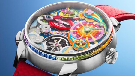 Louis Vuitton Tambour Taiko Arty Automata watch with psychedelic animated dial and flying tourbillon
