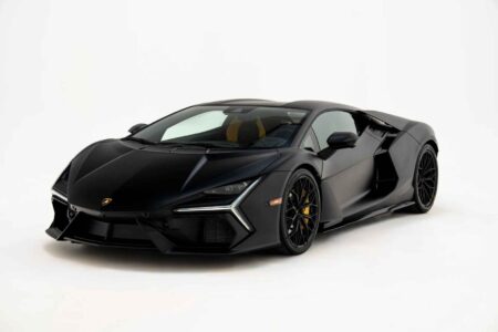 Stealth Black Lamborghini Revuelto Lands for Sale in Miami Nero Nemesis Lamborghini Revuelto with yellow brake calipers