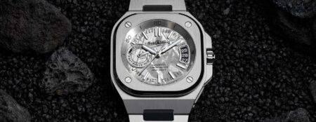 Bell & Ross Gives the BR-X5 a 4.5 Billion Year Dial Bell & Ross BR-X5 Meteorite watch with grey meteorite dial on steel bracelet