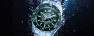 Grand Seiko’s Spring Drive U.F.A. Ushio 300 Diver Refines the Serious Dive Watch Grand Seiko Spring Drive U.F.A. Ushio 300 Diver with wave-pattern dial and matching bezel