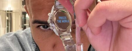 Drake Rolex Ice Gradient Daytona gem set piece unique watch