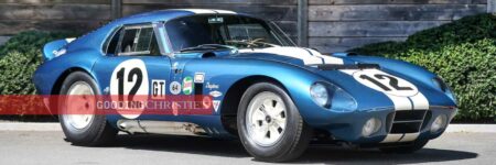 1964 Shelby Cobra Daytona Coupe CSX2300 in blue racing livery with number 12