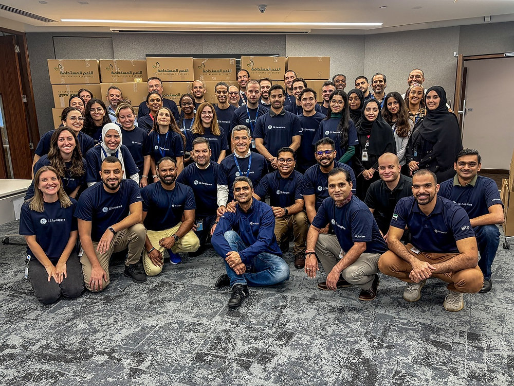 GE Aerospace community donation supporting students and families across the Gulf