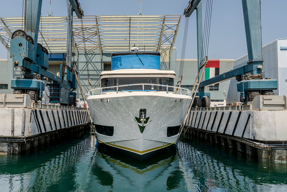 Gulf Craft’s Nomad 70 Takes to the Water in the UAE Gulf Craft Nomad 70 long-range cruiser on the water
