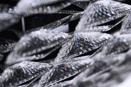 Bentley Torcal Turns a 1920s Design Motif Into a Digital Signature Bentley Torcal floating diamond grille design detail