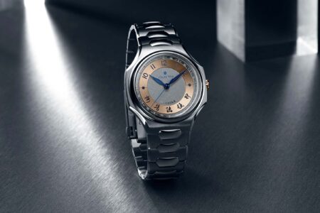 Atelier Wen and Massena LAB Give the Inflection a Tantalum and Gold Glow Atelier Wen x Massena LAB Inflection Shuo tantalum watch with gold dial