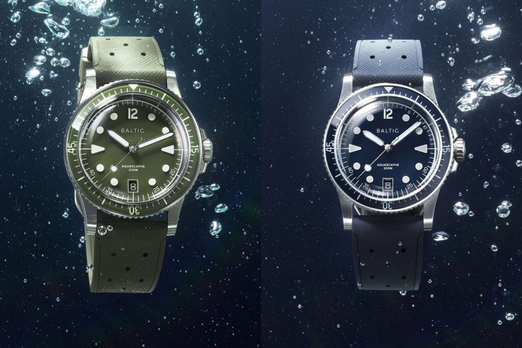Baltic Adds a Subtle Date to the Aquascaphe MK2 Baltic Aquascaphe MK2 Date dive watch with colour matched date window at 6 o’clock