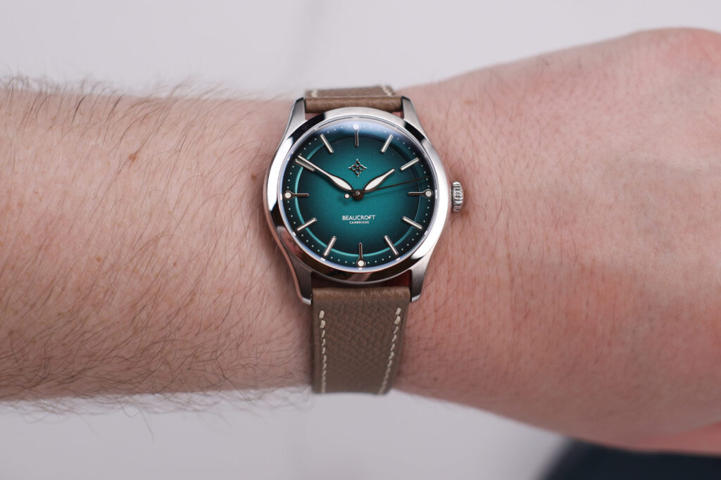 Beaucroft The Arc Refines the Seeker Into a Sharper Everyday Watch Beaucroft The Arc watch with fumé dial on leather strap