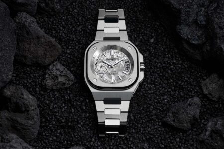 Bell & Ross gives the BR-X5 a solid meteorite dial Bell & Ross BR-X5 Meteorite watch with grey meteorite dial and stainless steel case