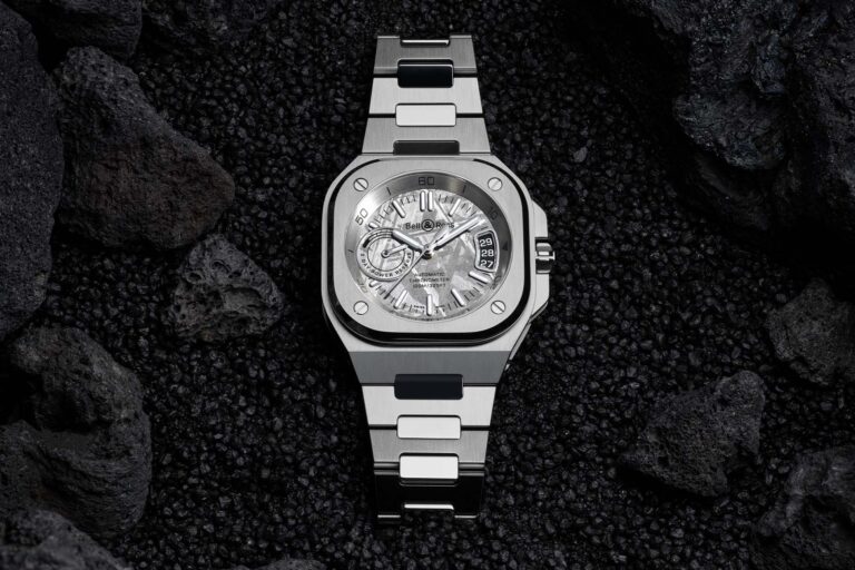 Bell & Ross BR-X5 Meteorite watch with grey meteorite dial and stainless steel case