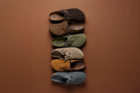 A curated August 2026 style edit featuring clogs, high-top sneakers, a carry-on suitcase, suede holdall and football apparel