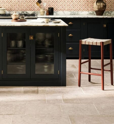 Natural Stone Bathroom Floors Are Redefining the Private Spa at Home Natural stone bathroom floor tiles creating a calm spa-like interior