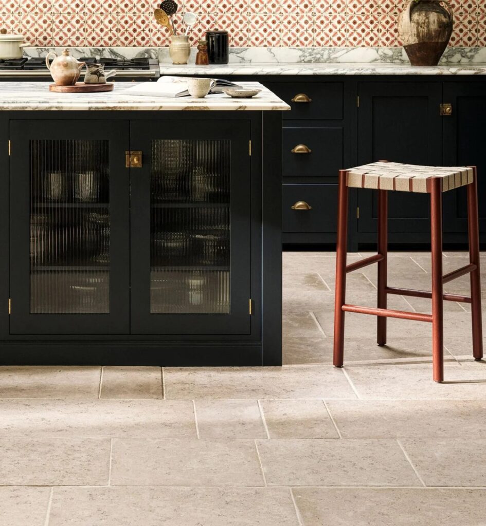 Natural Stone Bathroom Floors Are Redefining the Private Spa at Home Natural stone bathroom floor tiles creating a calm spa-like interior
