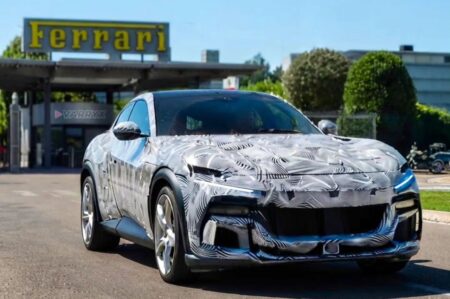 Ferrari Purosangue M Prototype Points to a Sharper Update Disguised Ferrari Purosangue facelift prototype testing on the road