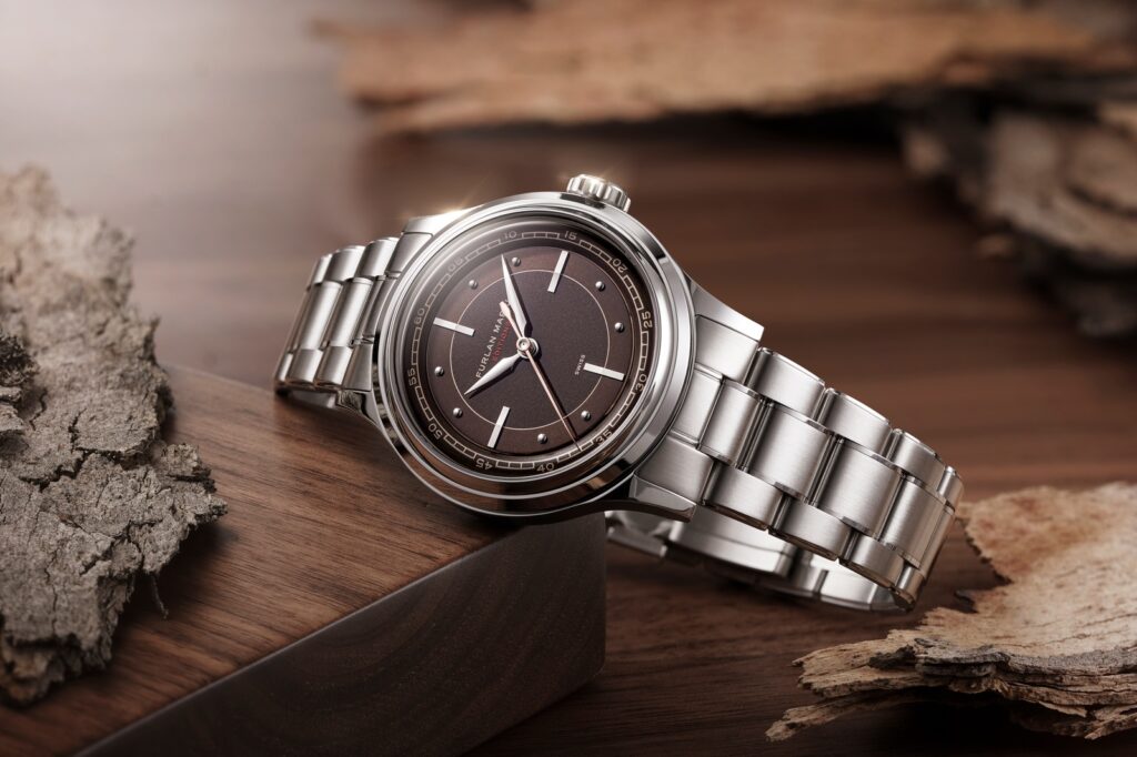 Furlan Marri Outback Songlines Puts the Hunter Back in a 39mm Case Furlan Marri Outback Songlines 39mm watch with brown dial and steel bracelet
