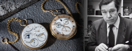 George Daniels Turned Watchmaking Into a One-Man Art Form George Daniels working at a watchmaker’s bench surrounded by precision tools and vintage mechanical parts