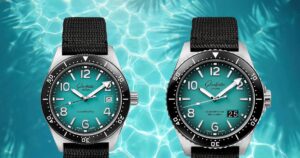 Glashütte Original SeaQ Northern Tide limited edition watch with turquoise dégradé dial