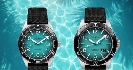 Glashütte Original Brings a North Atlantic Glow to the SeaQ Glashütte Original SeaQ Northern Tide limited edition watch with turquoise dégradé dial