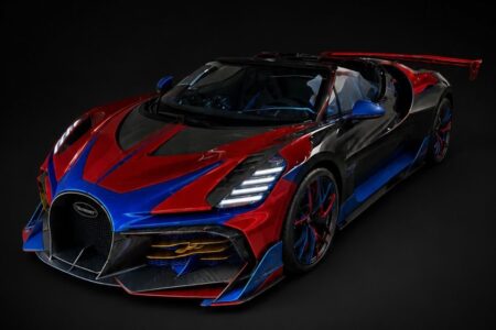 Mansory’s Rumoured Bugatti Mistral Is Already Dividing Monterey Watchers AI-style blue and red Mansory Bugatti Mistral concept with aggressive rear aero