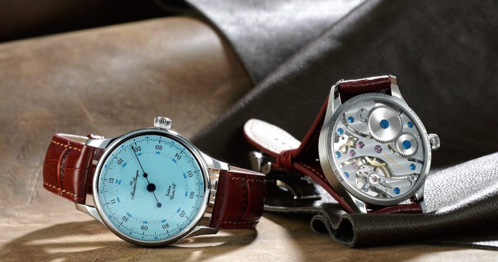 MeisterSinger Edition Unitas 1Z Blue watch with blue dial