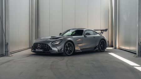 First-Owner Mercedes-AMG GT Black Series Surfaces in Europe Selenite Grey Magno Mercedes-AMG GT Black Series parked in Europe