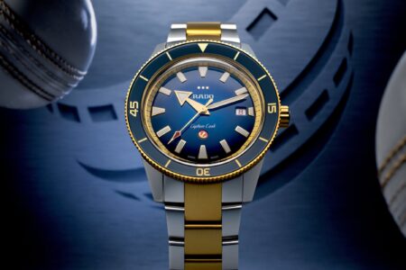 Rado Captain Cook x European Cricket Brings Match-Day Detail to a 43mm Diver Rado Captain Cook x European Cricket Special Edition with blue dial and gold PVD bezel accents
