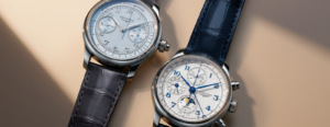 Longines Brings Its Sharper Master Collection Design to New Chronographs Longines Master Collection Chrono Monopusher and Chrono Moonphase watches