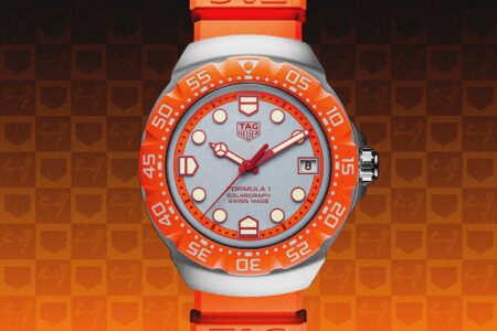 TAG Heuer Formula 1 Solargraph 38mm Orange Limited Edition with grey dial and orange rubber strap