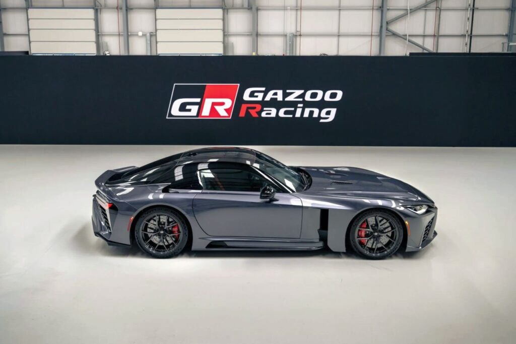 Toyota GR GT supercar shown as a futuristic hybrid performance coupe