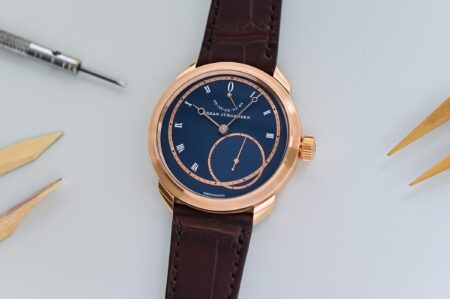 Urban Jürgensen UJ-2 Brings High Watchmaking Back to the Time-Only Watch Urban Jürgensen UJ-2 watch with guilloché dial and small seconds display