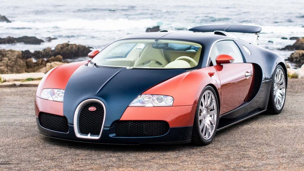 Bugatti Gives a Veyron a Chiron and Tourbillon Inspired Second Life Bugatti Veyron restored in Rouge Rembrandt and Petrol Blue with modern design details