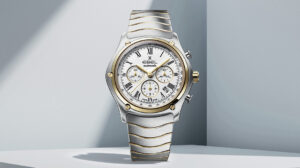 Ebel Brings Gold Detail to the Sport Classic Chronograph for 115 Years Ebel Sport Classic Chronograph 40mm 115th Anniversary with opaline dial and integrated bracelet