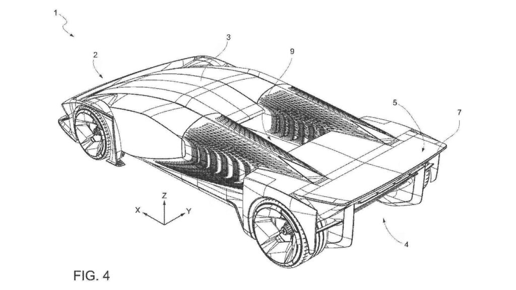 Ferrari’s Latest Aero Patent Points to a Smarter Hypercar Future Ferrari hypercar concept showing advanced active aerodynamics at the rear