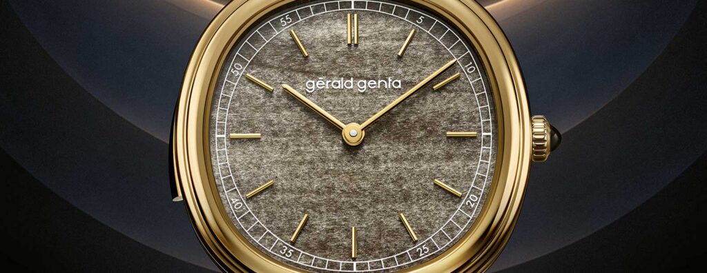 Gérald Genta Gives the Geneva Minute Repeater a Golden Obsidian Dial Gérald Genta Geneva Minute Repeater Golden Obsidian in yellow gold with golden obsidian dial