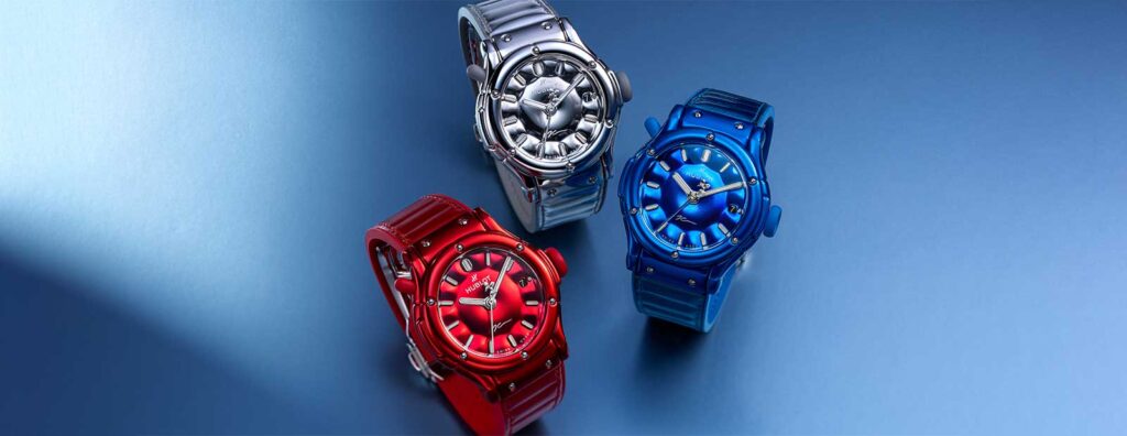 Jeff Koons Brings Balloon Dog and a Cosmic Tourbillon to Hublot Jeff Koons Hublot Classic Fusion Balloon Dog watch in red anodised aluminium