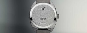 Bremont Terra Nova 35 Jumping Hour Frosted watch on a grey nubuck strap