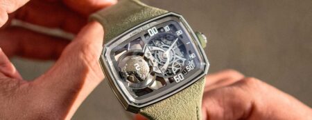 HAUTLENCE Keeps Changing How a Watch Tells Time HAUTLENCE Sphere Series 4 watch with spherical hour display and skeletonised dial
