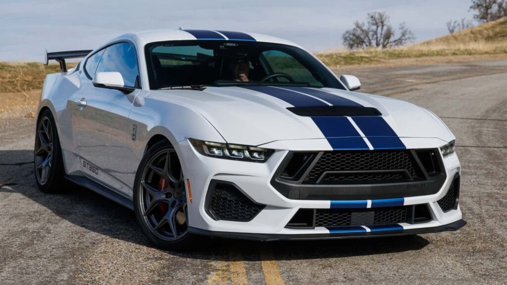 Ford Recalls 148,000-Plus Mustang Models Over Wiring Harness Fault Current-generation Ford Mustang driving on a road