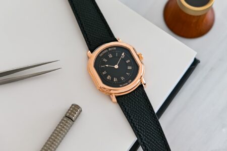 Daniel Roth’s Extra Plat Rose Gold Gilt Goes Darker and More Intricate Daniel Roth Extra Plat Rose Gold Gilt watch in 5N rose gold with black guilloché dial