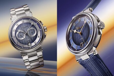 Breguet Marine 5517 and Marine Chronograph 5527 with refined guilloche dials