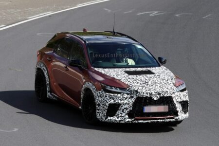 Lexus RX Performance Prototype Shows Its Sharper Side at the Nürburgring Camouflaged high-performance Lexus RX prototype testing at the Nürburgring