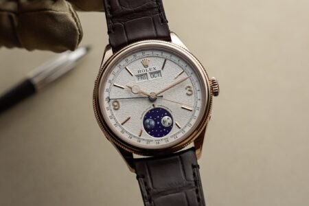 Rolex Brings the Padellone Back as a Modern Annual Calendar Dress Watch Rolex Perpetual Padellone annual calendar moonphase watch in precious metal