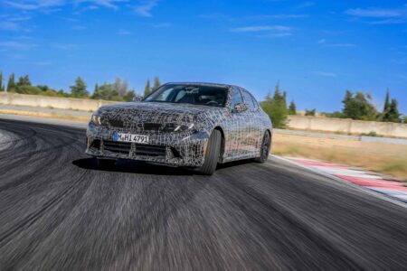 BMW’s Next 3 Series M350 xDrive Brings Six-Cylinder Power Into a New Era BMW M350 xDrive next-generation 3 Series sedan prototype on a mountain road