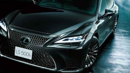 Lexus Sharpens the 2027 LS With Chassis and Cabin Updates 2027 Lexus LS 500h luxury sedan with updated rear Lexus script lettering