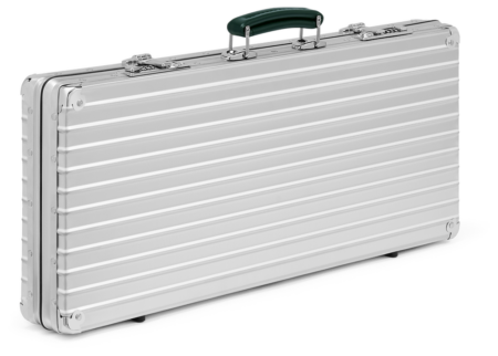RIMOWA and Faber-Castell Turn the Artist Kit Into a Travel Object RIMOWA x Faber-Castell silver aluminium Artist Case with colour pencils displayed inside