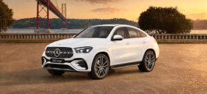 Selected Mercedes-Benz sedans and SUV coupés displayed at a premium Qatar showroom