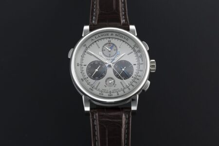 A. Lange & Söhne Returns the Triple Split in Platinum and Rhodium A. Lange & Söhne Triple Split in platinum with rhodium-coloured dial and grey subdials