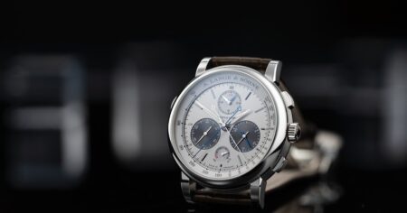 A. Lange & Söhne Triple Split Ref. 424.025F in platinum with grey dial