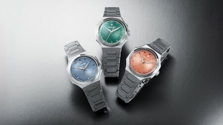 Atelier Wen Perception V3 watch with hand-guilloché dial and integrated stainless steel bracelet