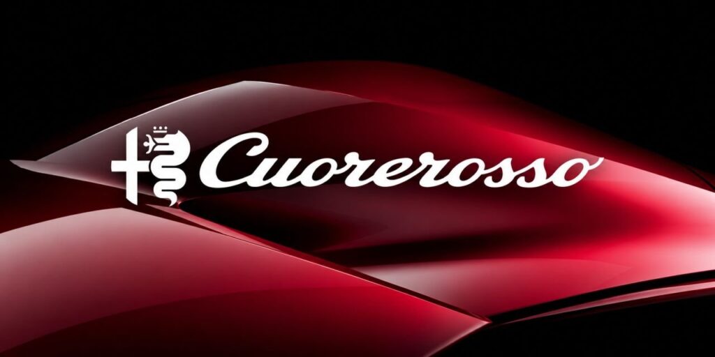 Alfa Romeo Cuorerosso Concept Heads to Paris in 2026 Alfa Romeo Cuorerosso concept teaser showing a sculpted red body panel